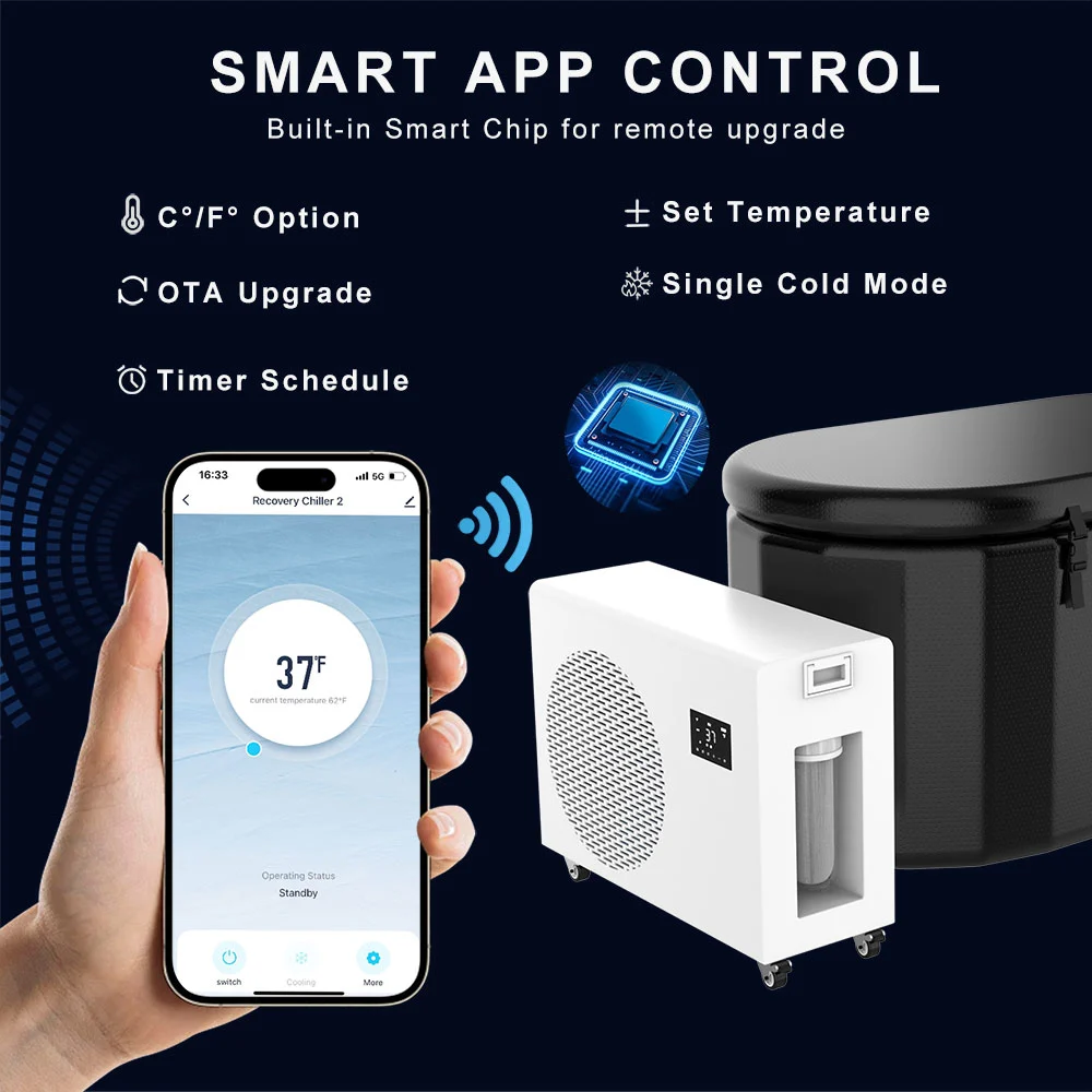 Compact Advanced Ice Bath Cold Plunge Chiller Filter